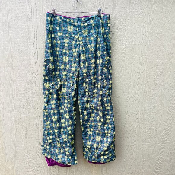 Burton AK Ski Snowboard Pants GORE‑TEX Size M Multicolor Insulated‎ Green FADED! - Picture 1 of 12